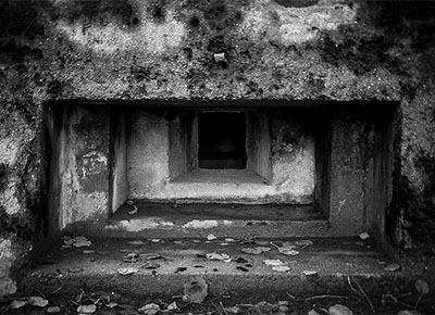 Photographic image of a observation point in a bunker